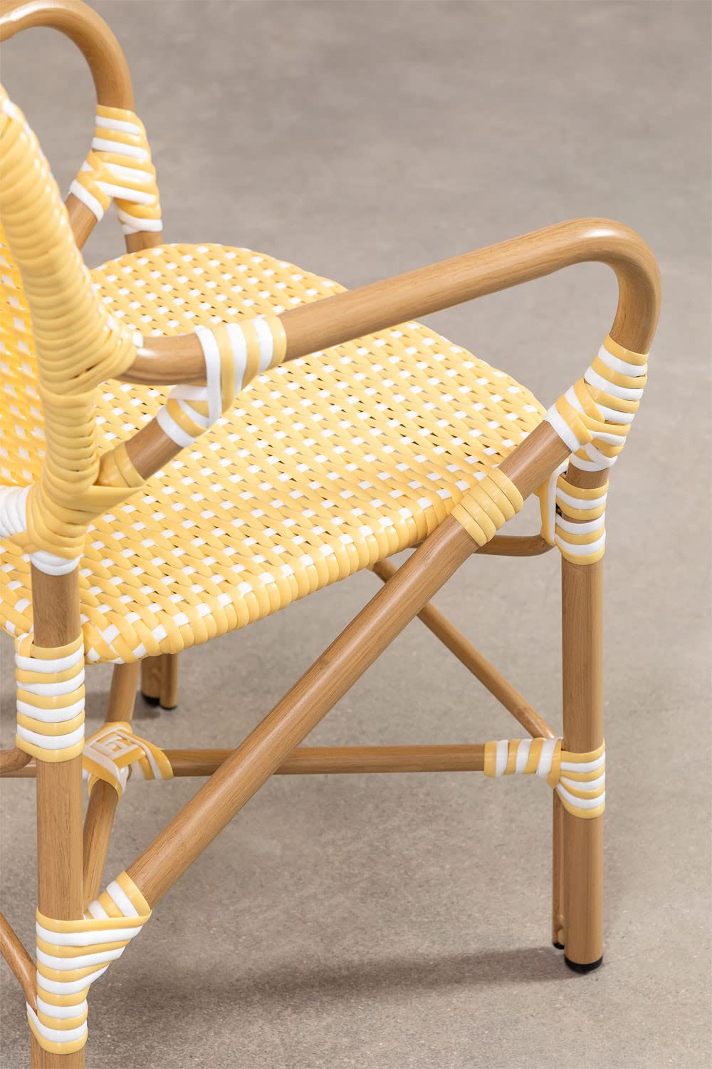 Sklum Alisa Bistro set tavolo 80 cm 2 sedie giallo vaniglia