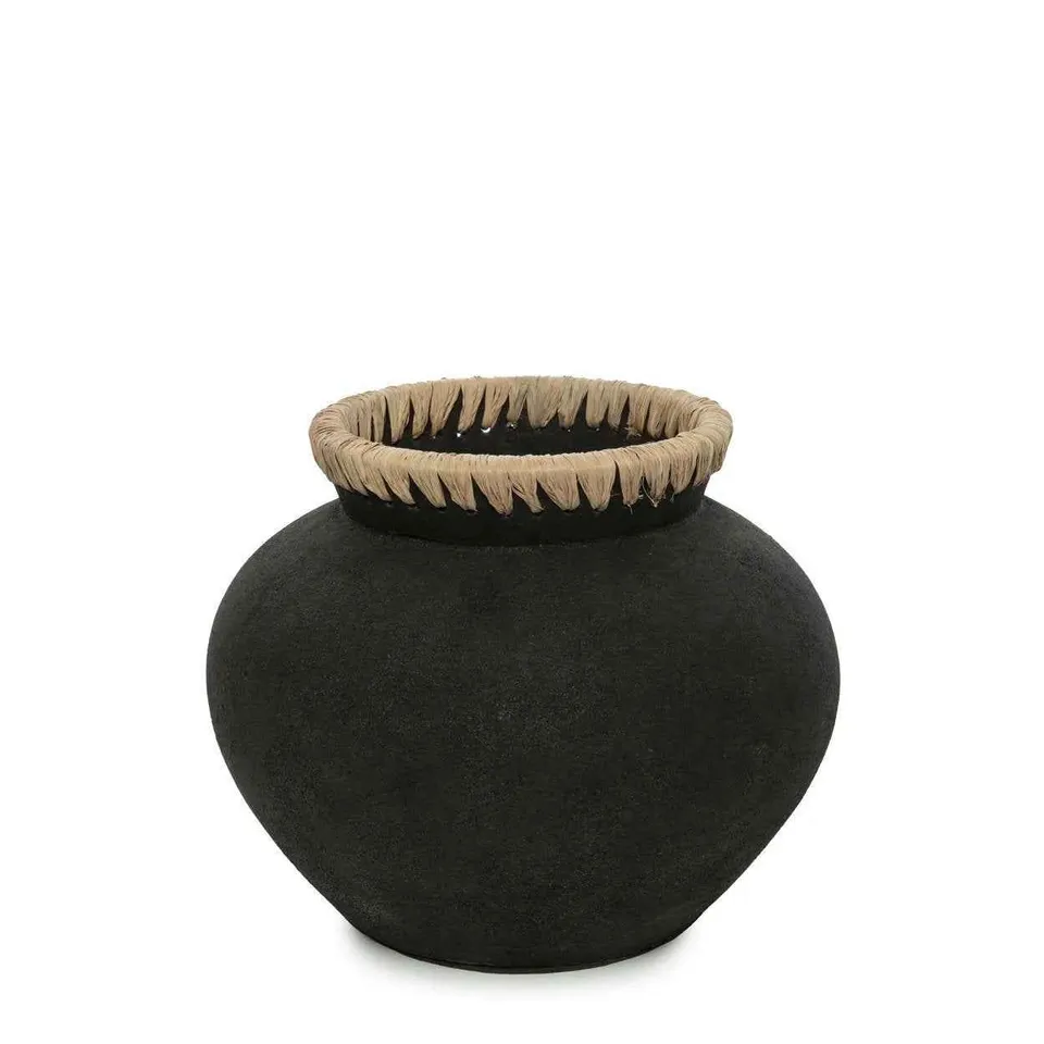 Bambua Styly vaso in terracotta nero M