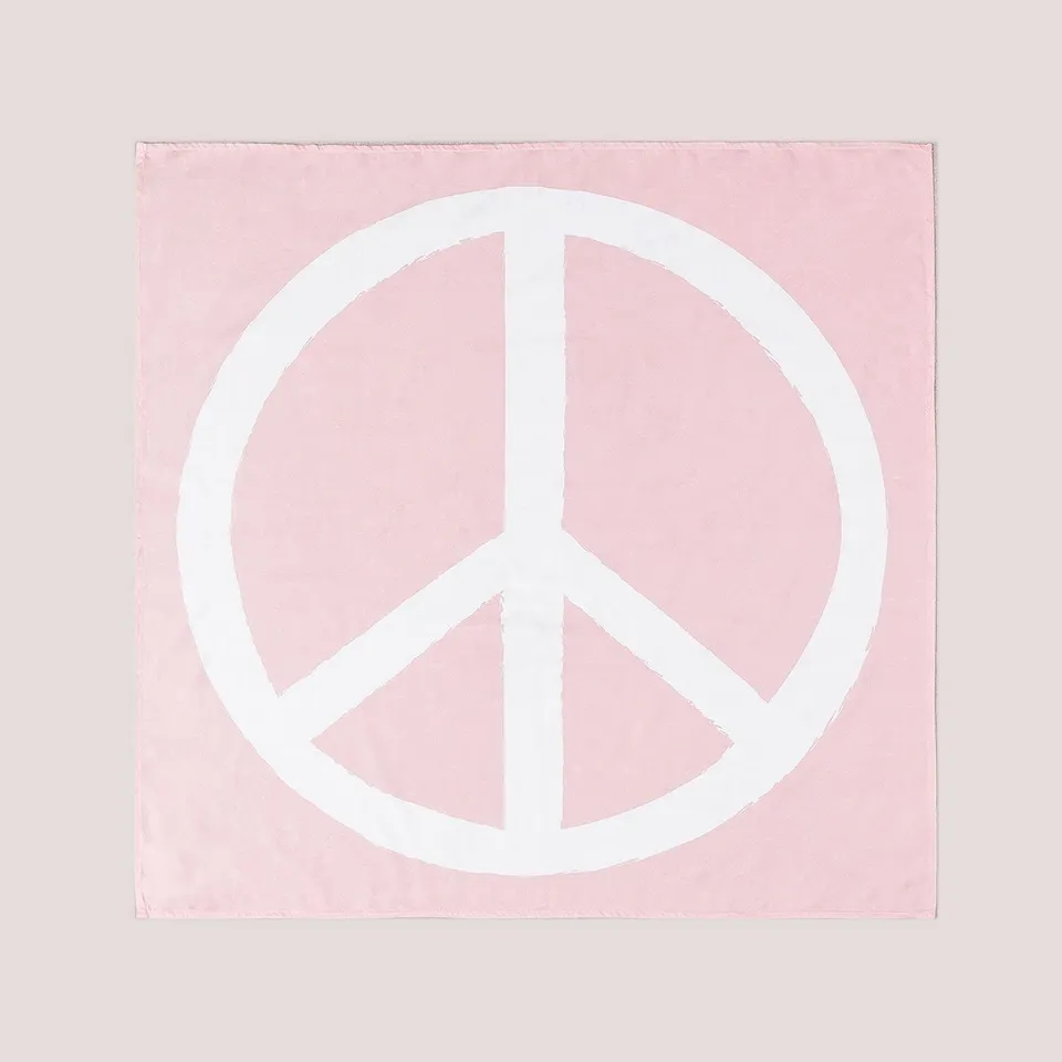 Sklum Peace & Love Arazzo in Cotone Rosa 105x110 cm