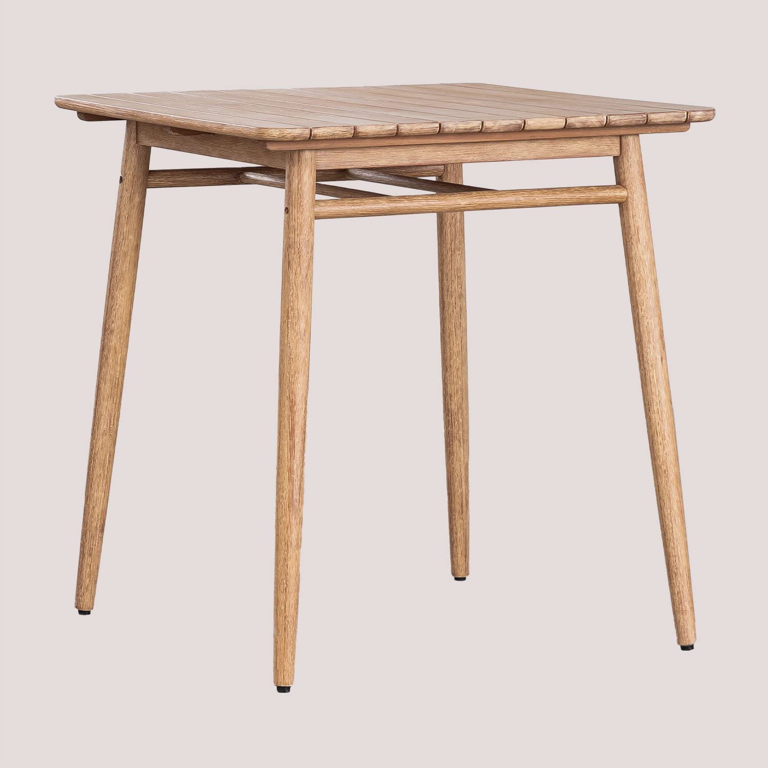Sklum Naele tavolo alto da giardino 90x90 cm legno naturale