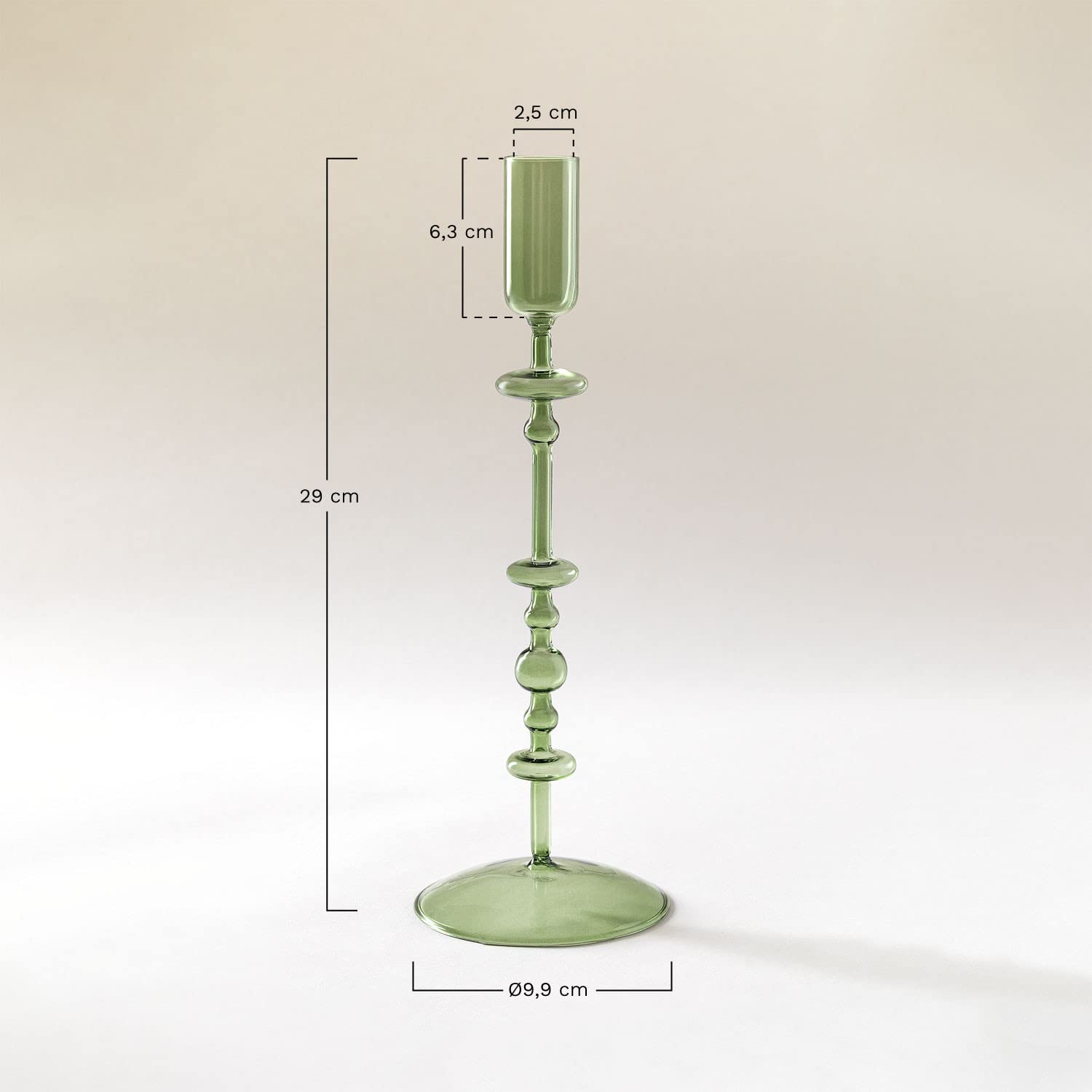 Sklum Caurro portacandele vetro 29 cm