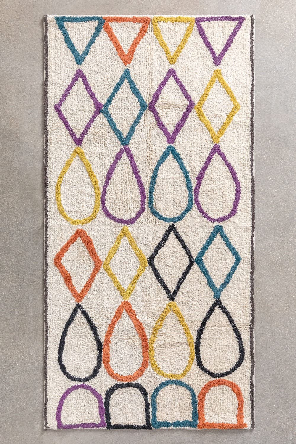 Sklum Plui tappeto bagno in cotone 142,5x73 cm multicolore