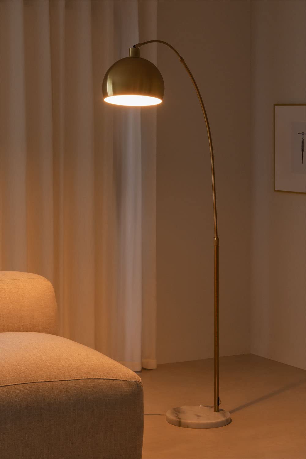 Sklum Diala lampada da terra ferro 178 cm orientabile