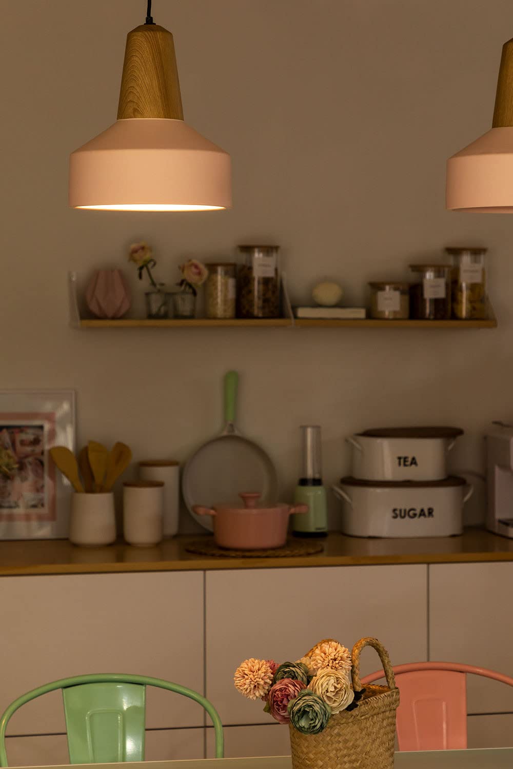 Sklum Eria lampada a sospensione ceramica incarnato