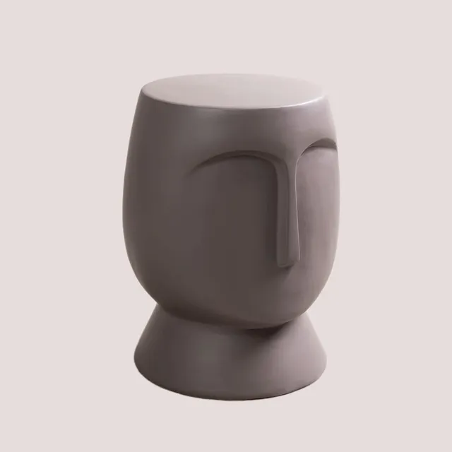 Sklum Otam tavolino rotondo ceramica marrone Ø31 cm