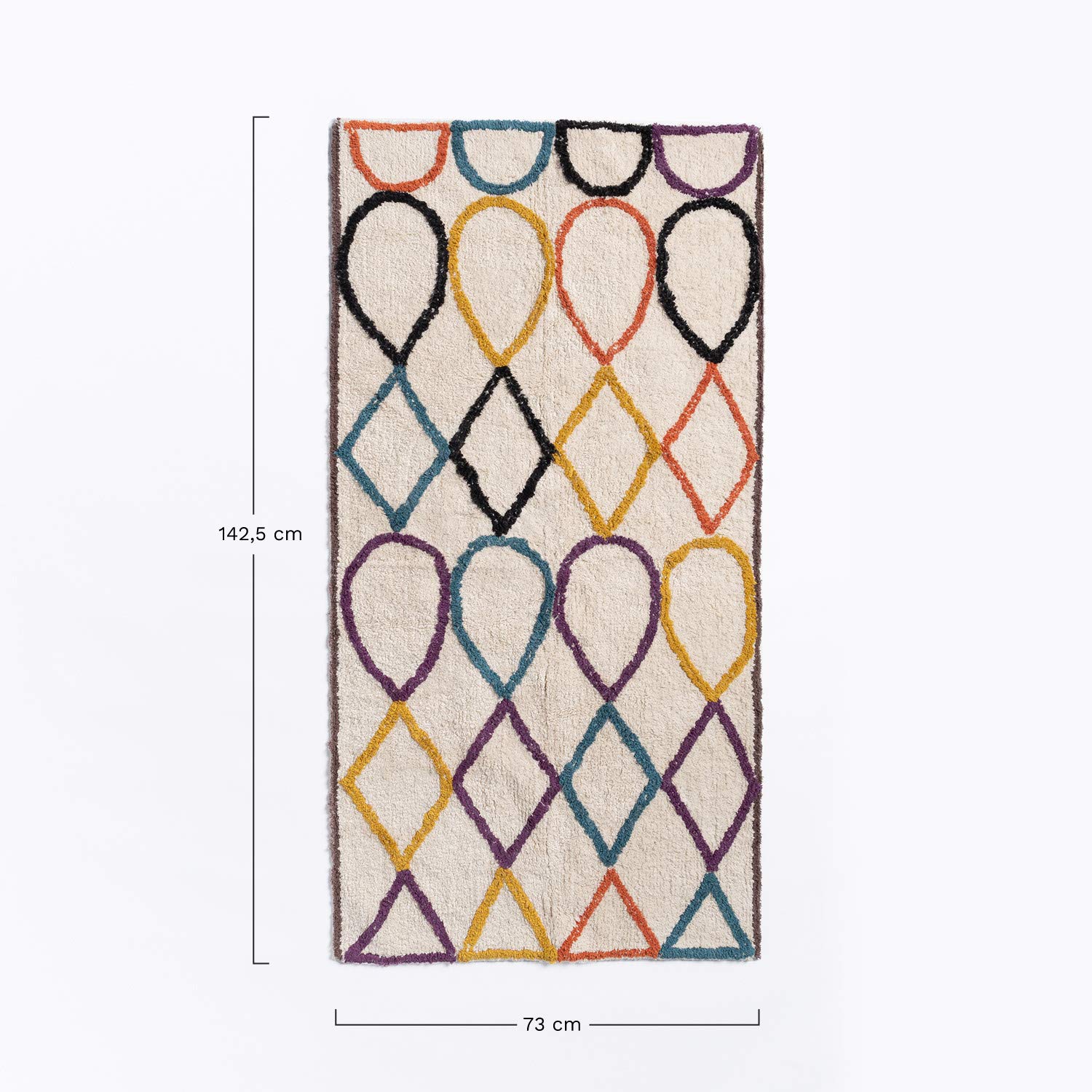 Sklum Plui tappeto bagno in cotone 142,5x73 cm multicolore