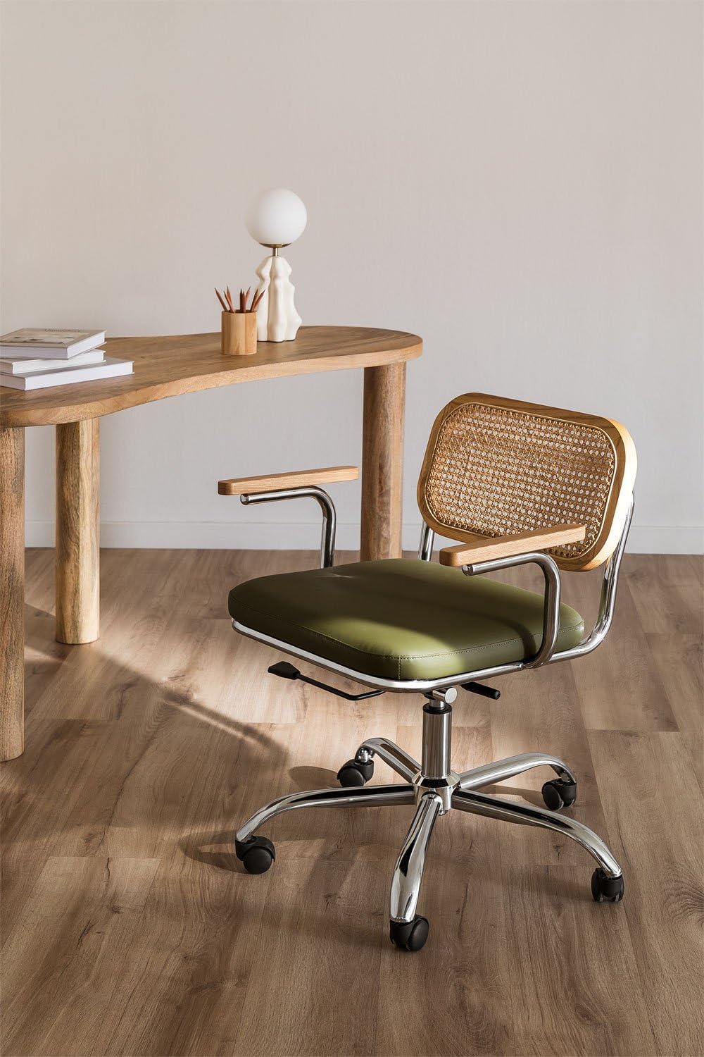 Sklum Tento sedia ufficio similpelle rattan