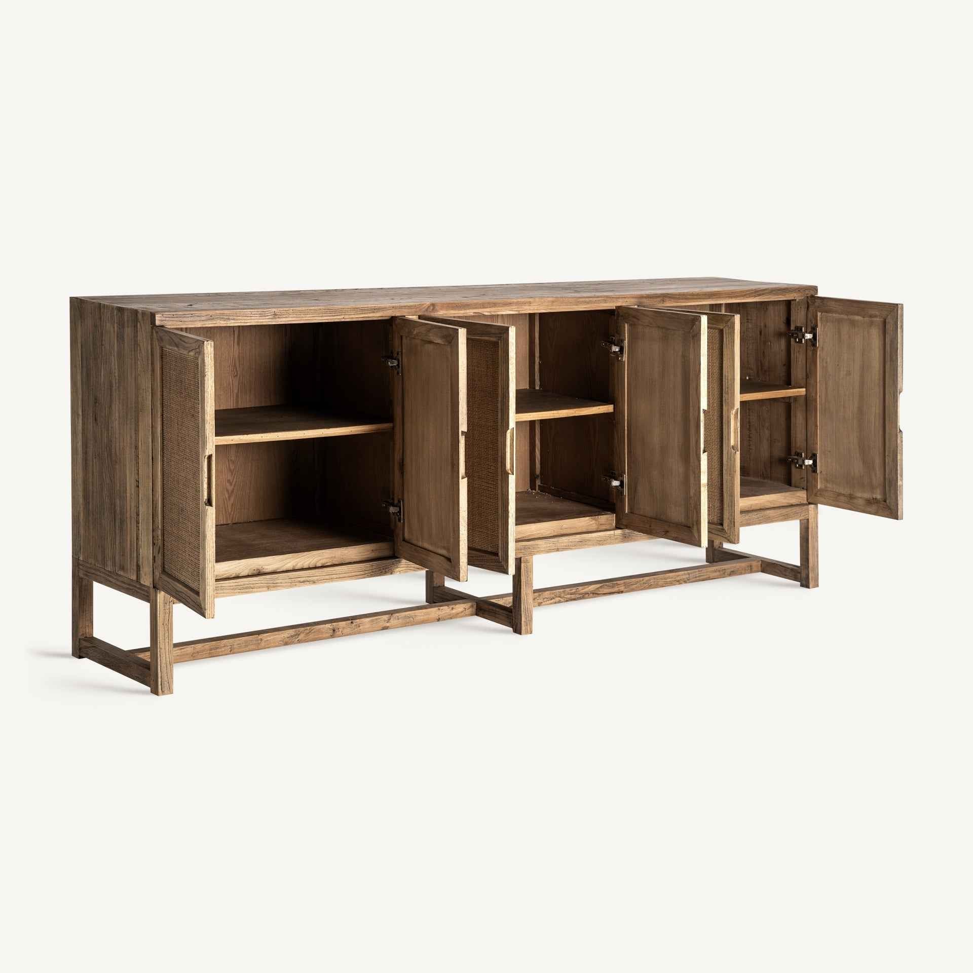 Bambua Byremo credenza 5 ante olmo e rattan