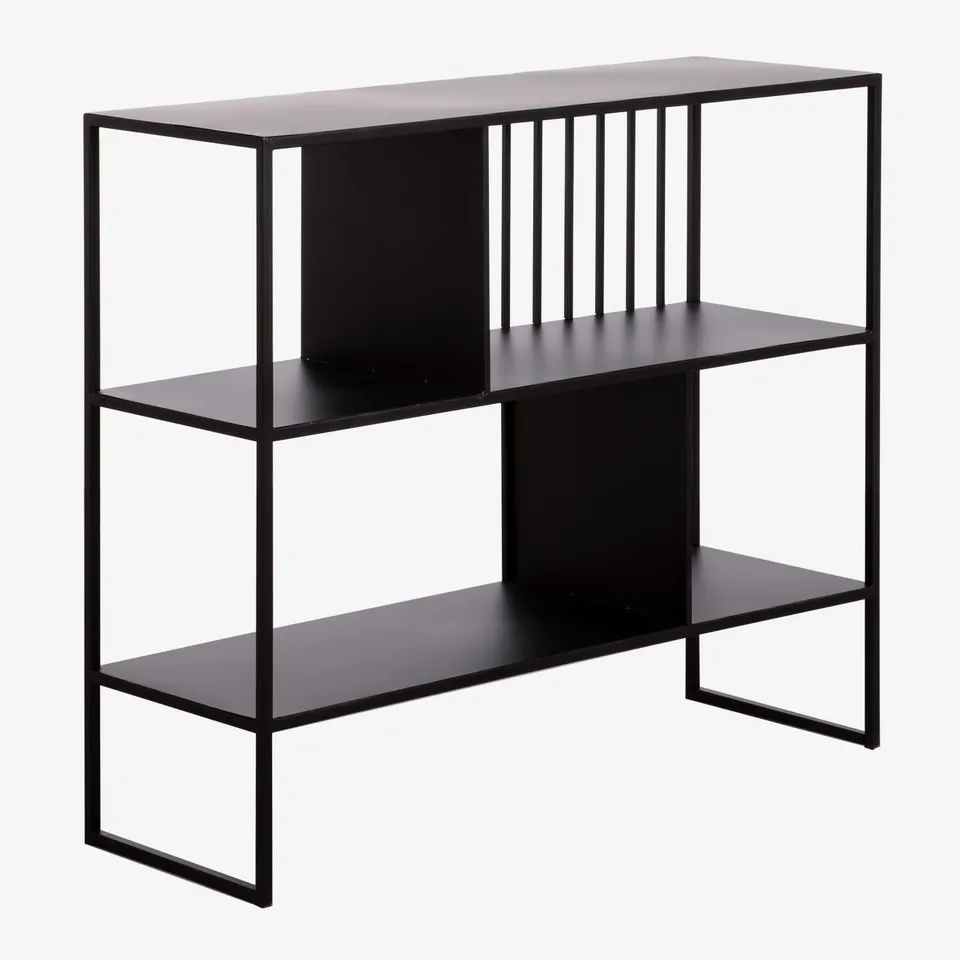 Sklum Elei Libreria Industrial 105 cm Ferro Nero