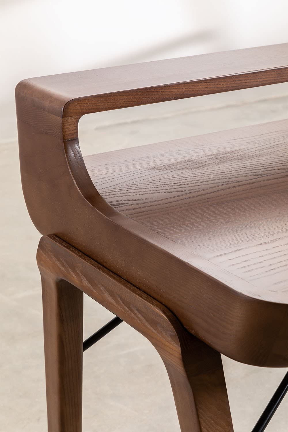 Sklum Alvar scrivania legno scuro cassetti 123 cm