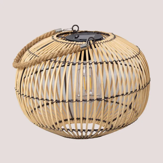 Sklum Norton Lampada Solare LED da Esterno in Rattan