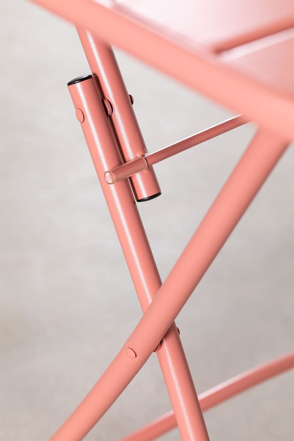 Sklum Janti Tavolo Pieghevole Acciaio 60x60 Terracotta