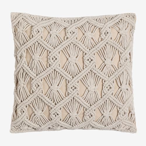 Sklum Istar cuscino quadrato macramè 45x45 cm cotone