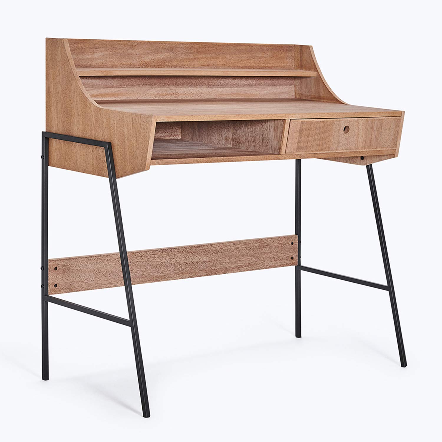 Sklum Ancher Scrivania Legno Naturale in MDF e Metallo