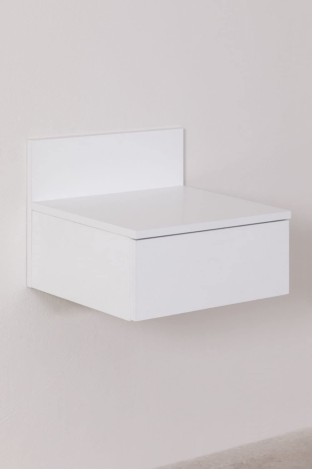 Sklum Caneto Comodino Sospeso Bianco con Cassetto 43 cm