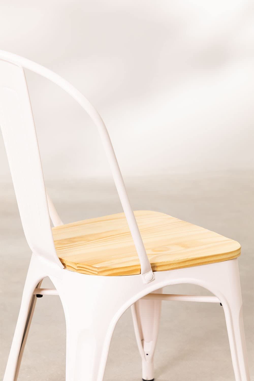 Sklum LIX Opaca Sedia Impilabile Legno Beige Crema
