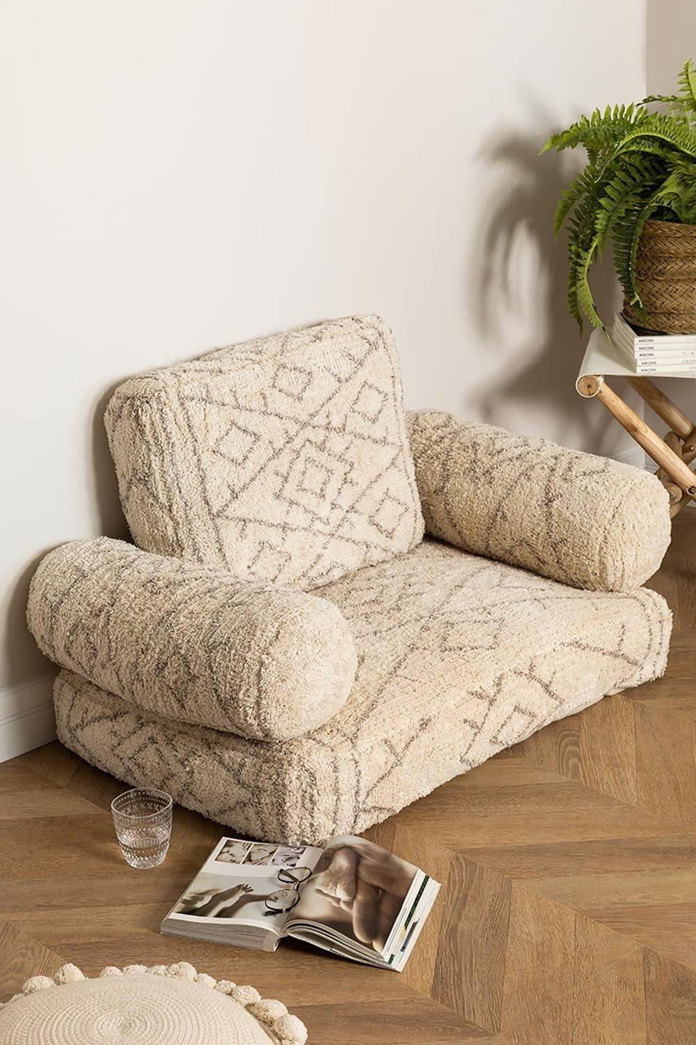 Sklum Abdul set 4 cuscini cotone beige crema etnico