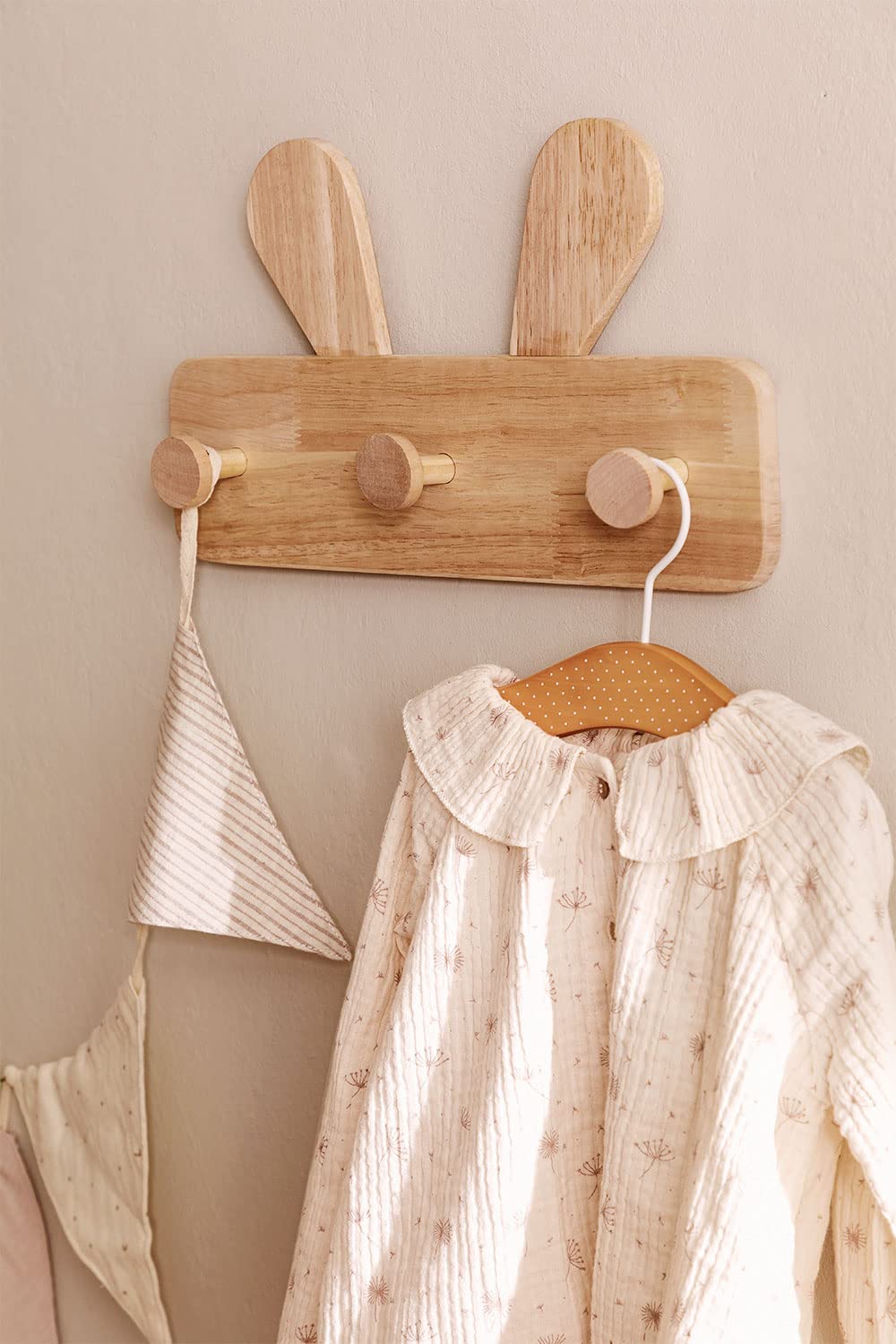 Sklum Buny Style appendiabiti parete legno coniglio