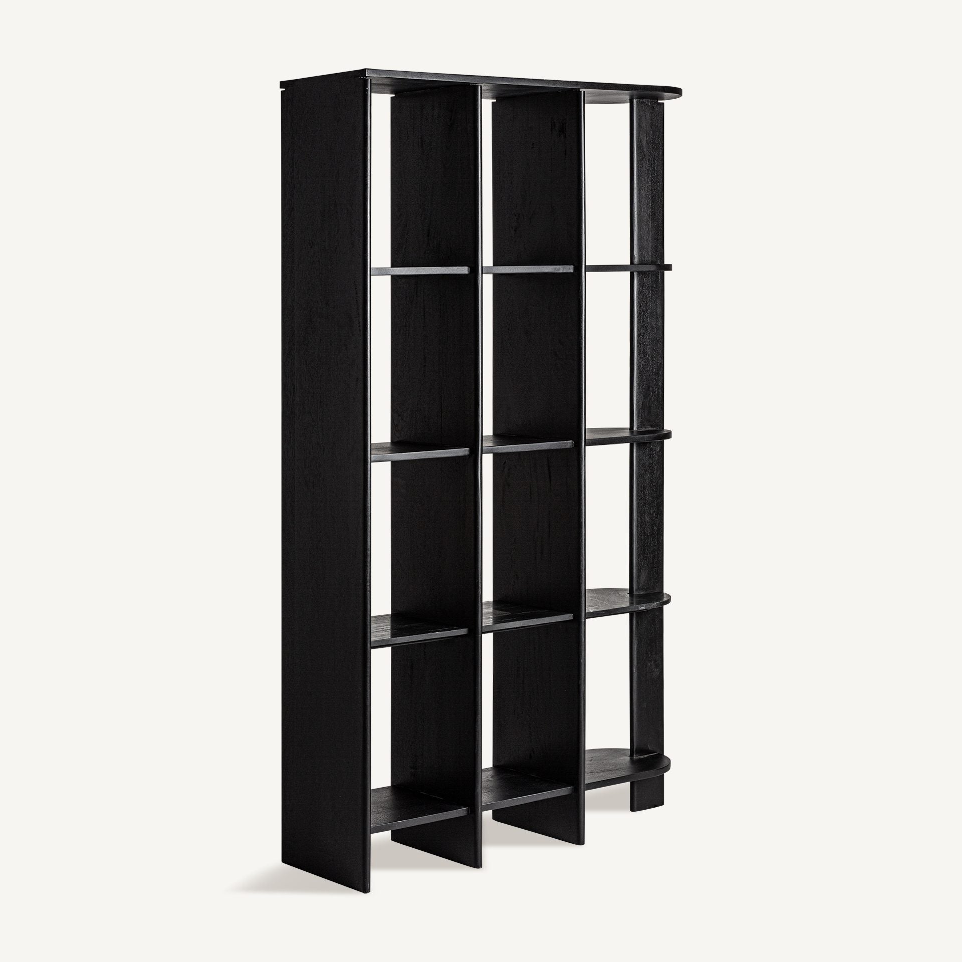 Bambua Nara libreria in mango nero 120 cm