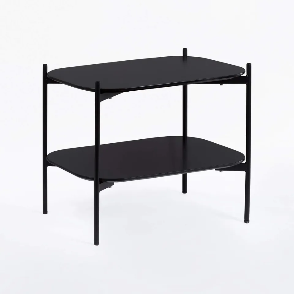 Sklum Andy Tavolo Nero 75x50 cm MDF e Acciaio