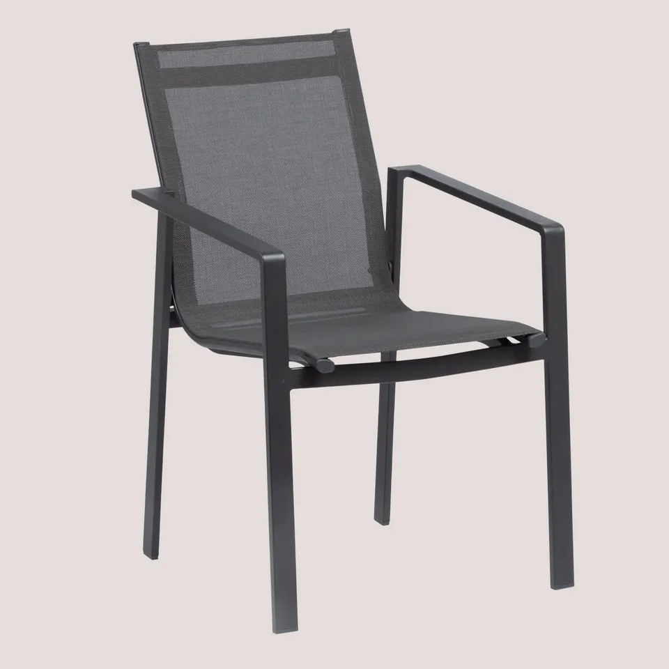 Sklum Eika sedia da giardino impilabile antracite textilene