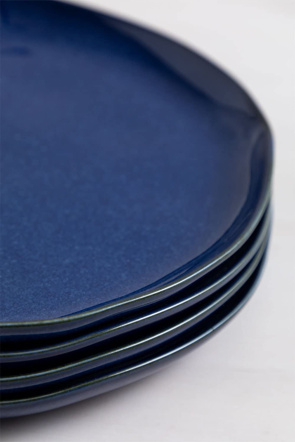Sklum Biöh piatti piani porcellana blu set 4 pezzi