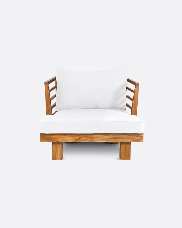 Bambua Strauss divano da esterno bianco in teak
