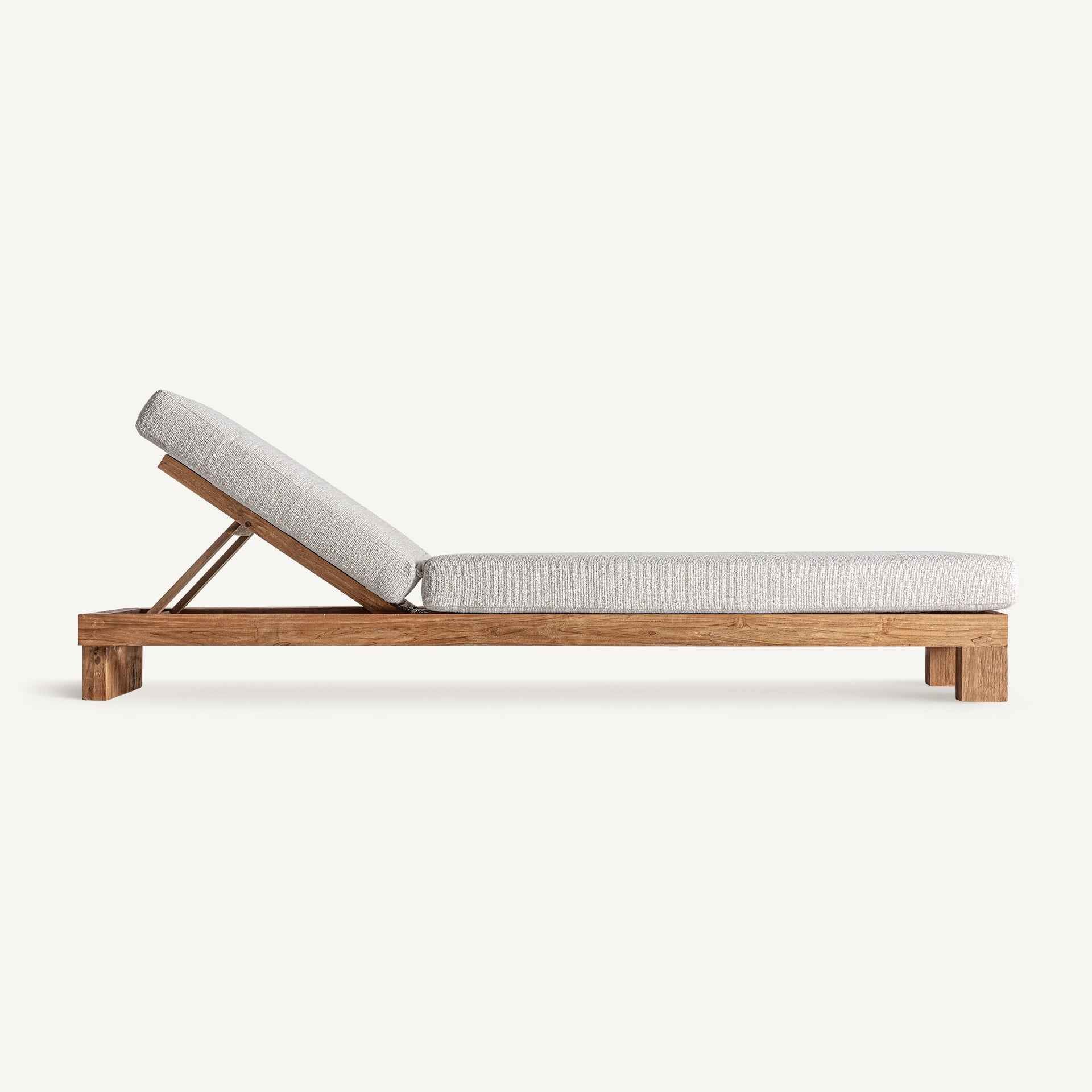 Bambua Testa lettino prendisole in teak