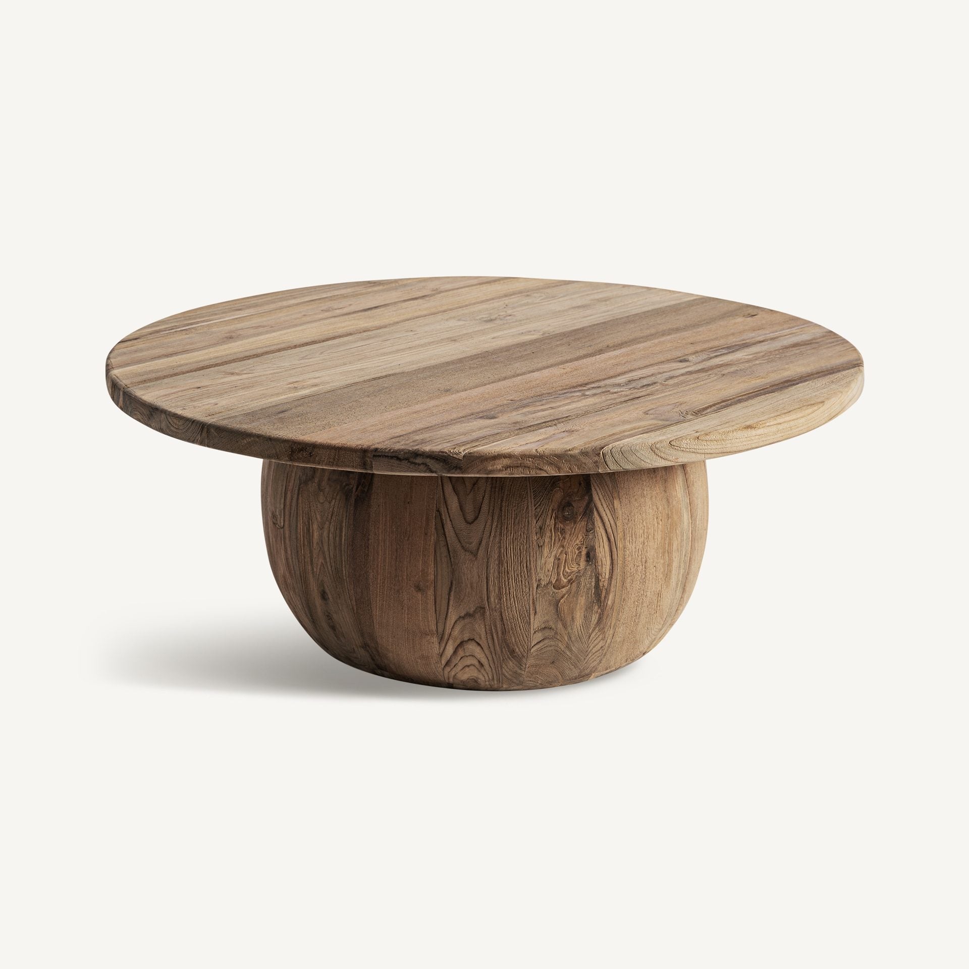 Bambua Erloy tavolino rotondo in teak riciclato