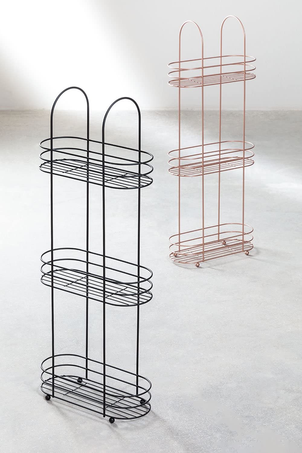 Sklum Yasim scaffale 3 ripiani acciaio nero
