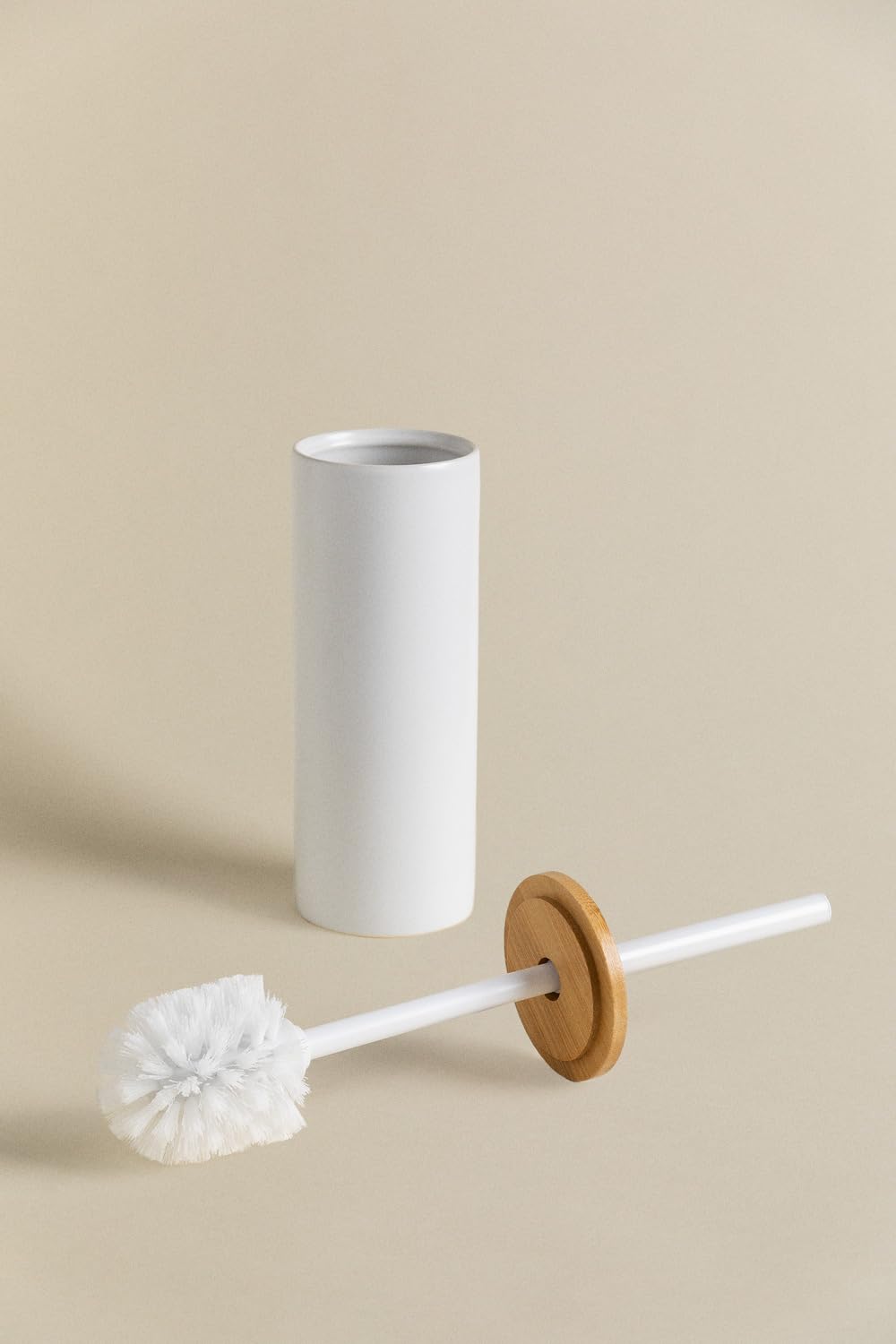 Sklum Elvan Scopino WC Ceramica e Bambù Bianco
