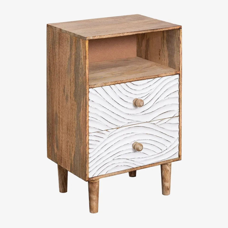 Sklum Myanna comodino legno mango 2 cassetti 56 cm