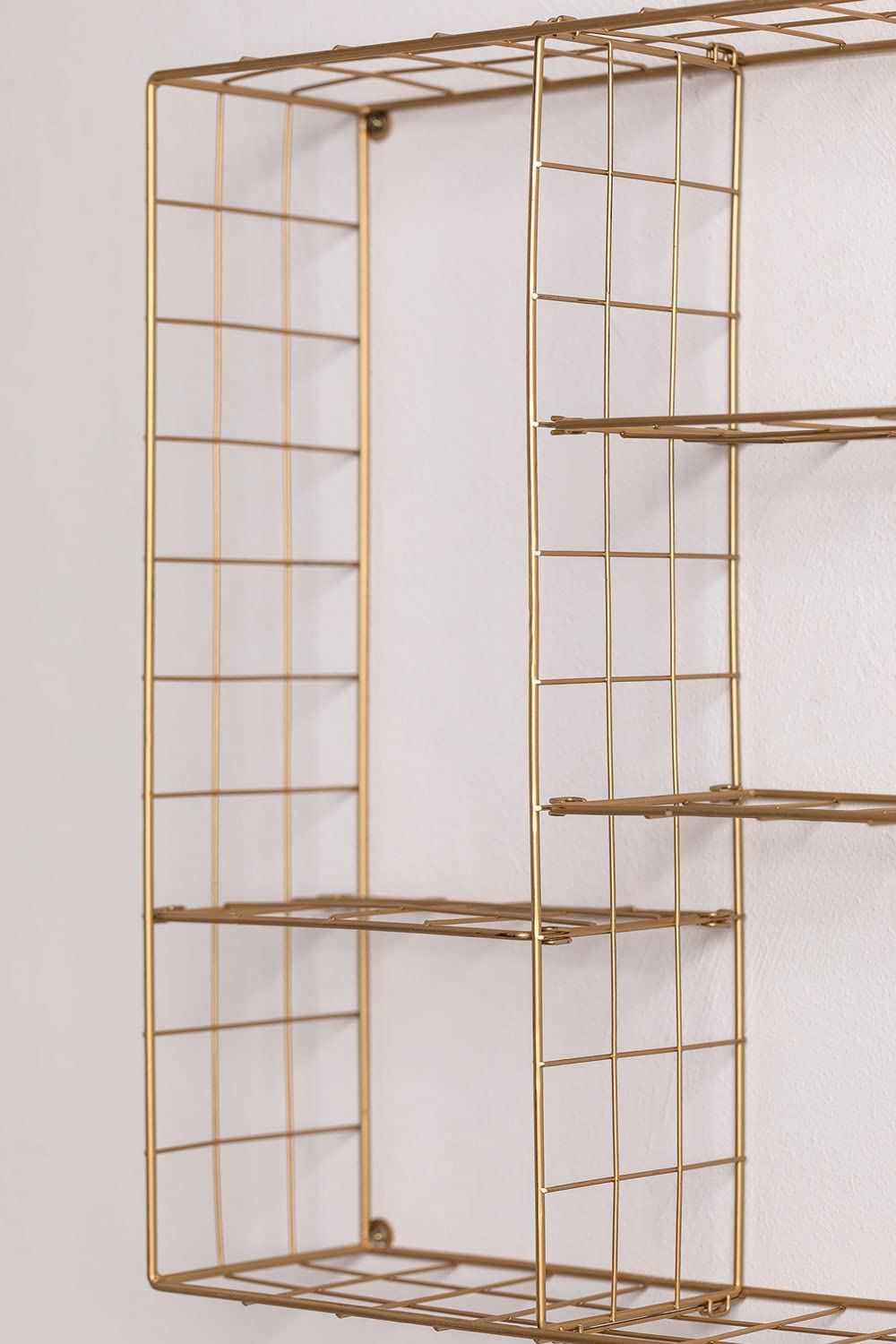 Sklum Lorin scaffale da parete 50 cm dorato 5 ripiani