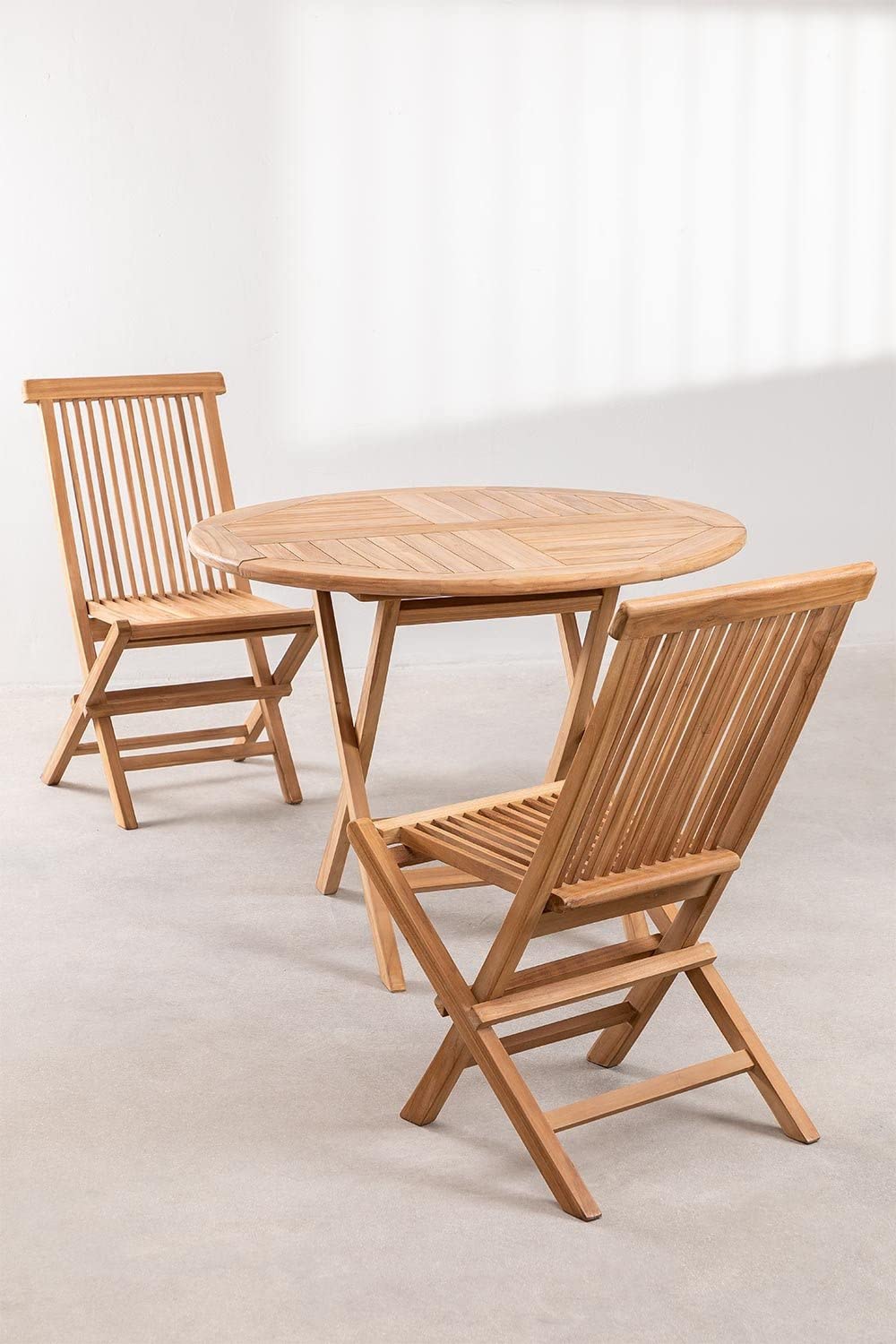 Sklum Pira set giardino teak tavolo e 2 sedie