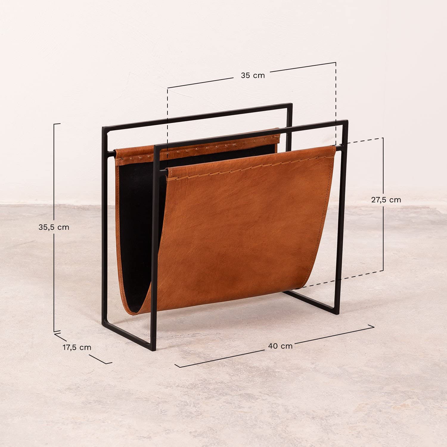 Sklum Zaila Portariviste in Pelle e Ferro 40 cm