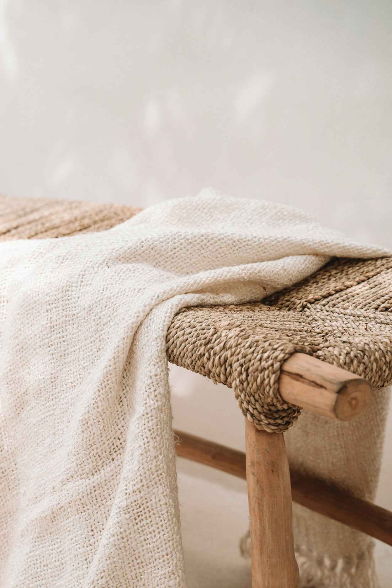 Bambua Porto L panca seagrass naturale legno
