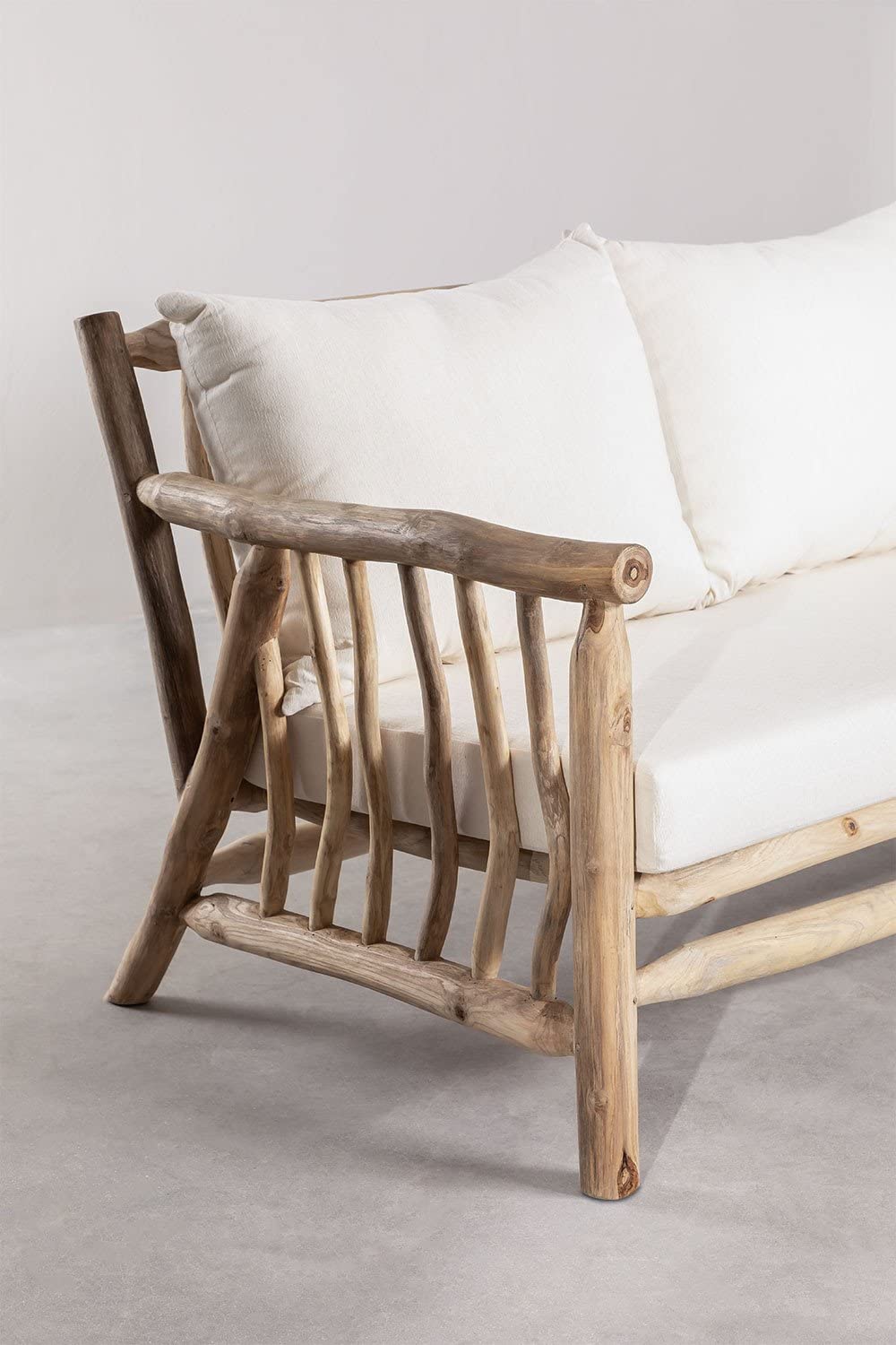 Sklum Narel divano 2 posti in teak marrone 131,5 cm