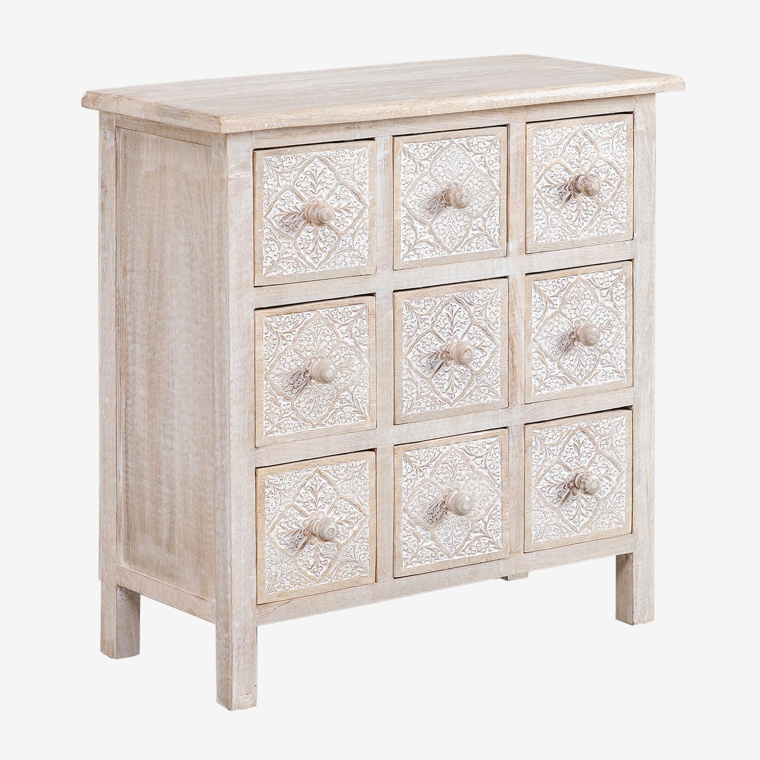 Sklum Bunbur cassettiera in legno mango 9 cassetti