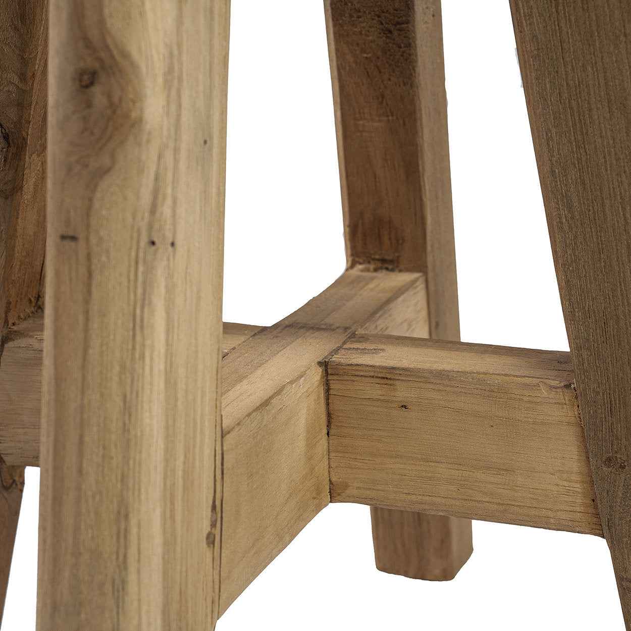 Bambua Atziri sgabello teak naturale rotondo