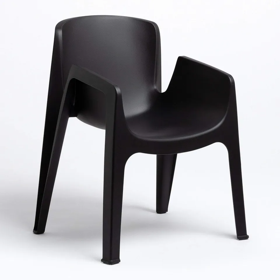 Sklum Tina set 4 sedie giardino nere impilabili