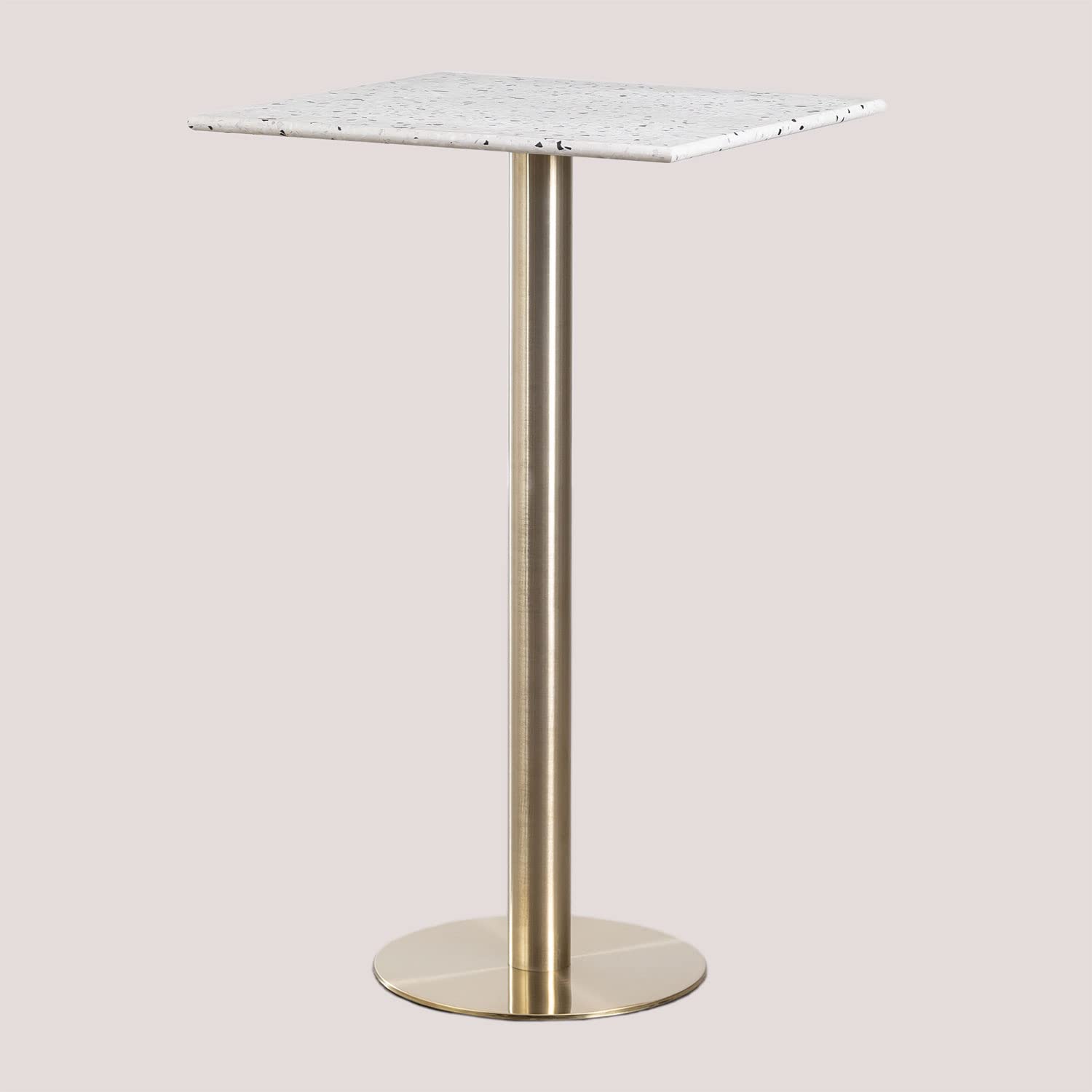 Sklum Malibu tavolo bar alto quadrato 60x60 cm in terrazzo