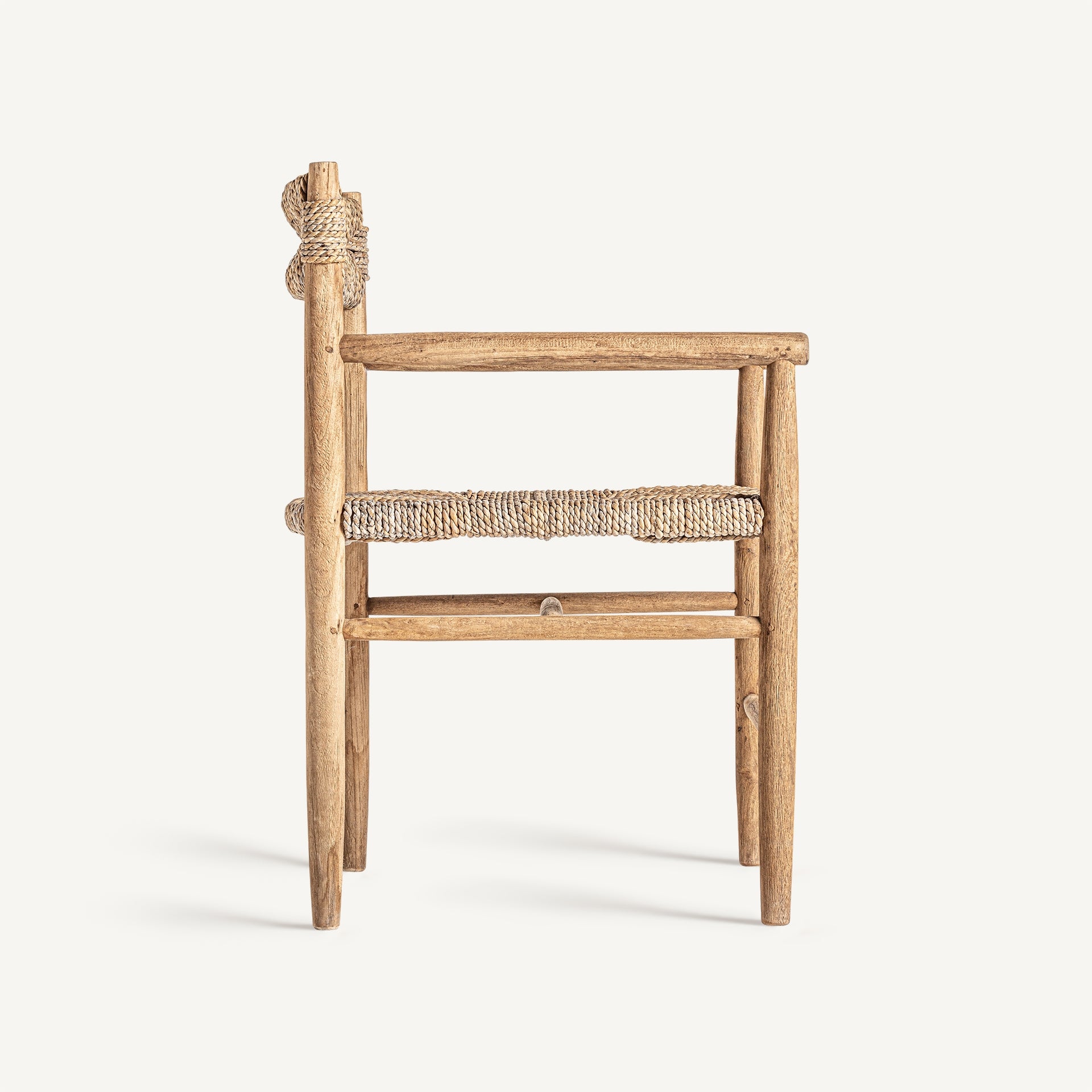 Bambua Manhula poltrona teak paglia intrecciata