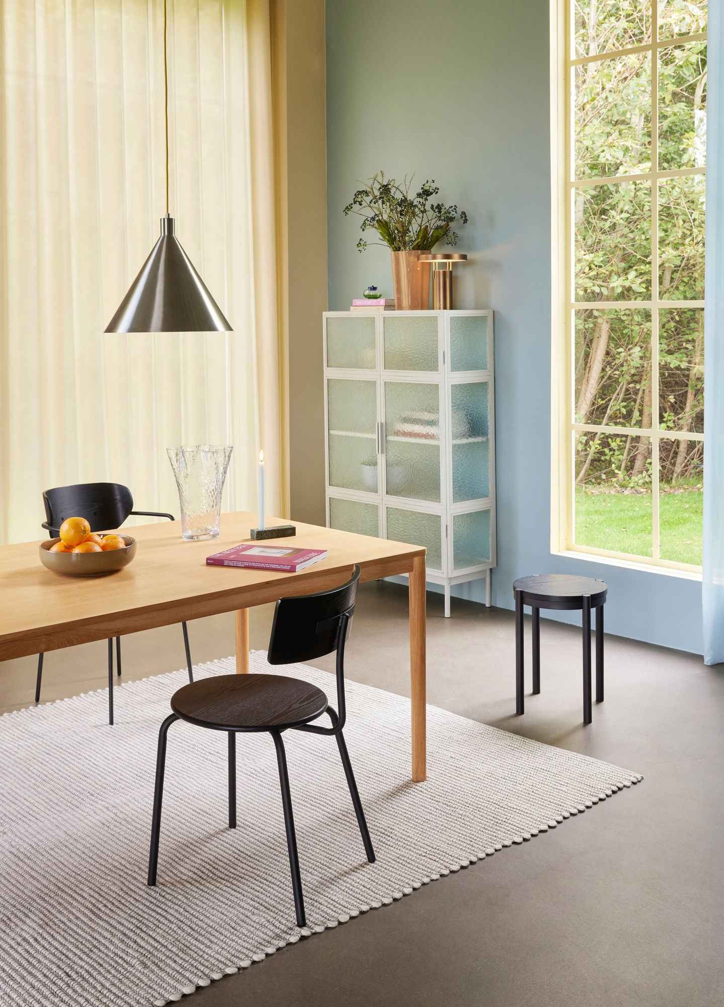 Bambua Poppy tappeto grande 200x300 grigio bianco lana
