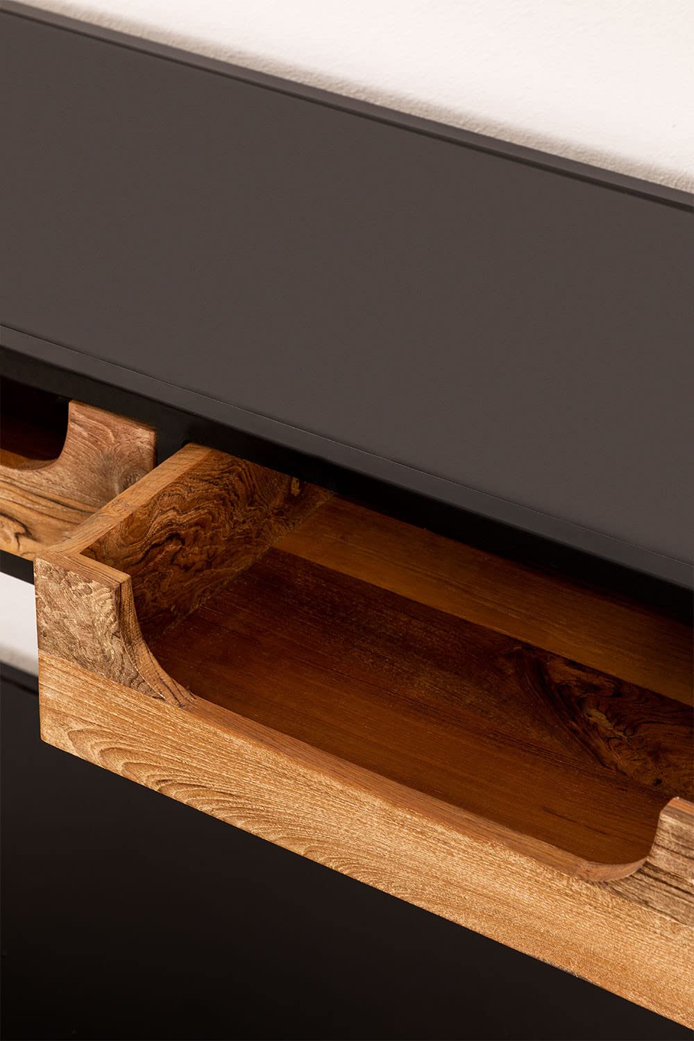Sklum Emberg consolle legno mango 140 cm nero 3 cassetti