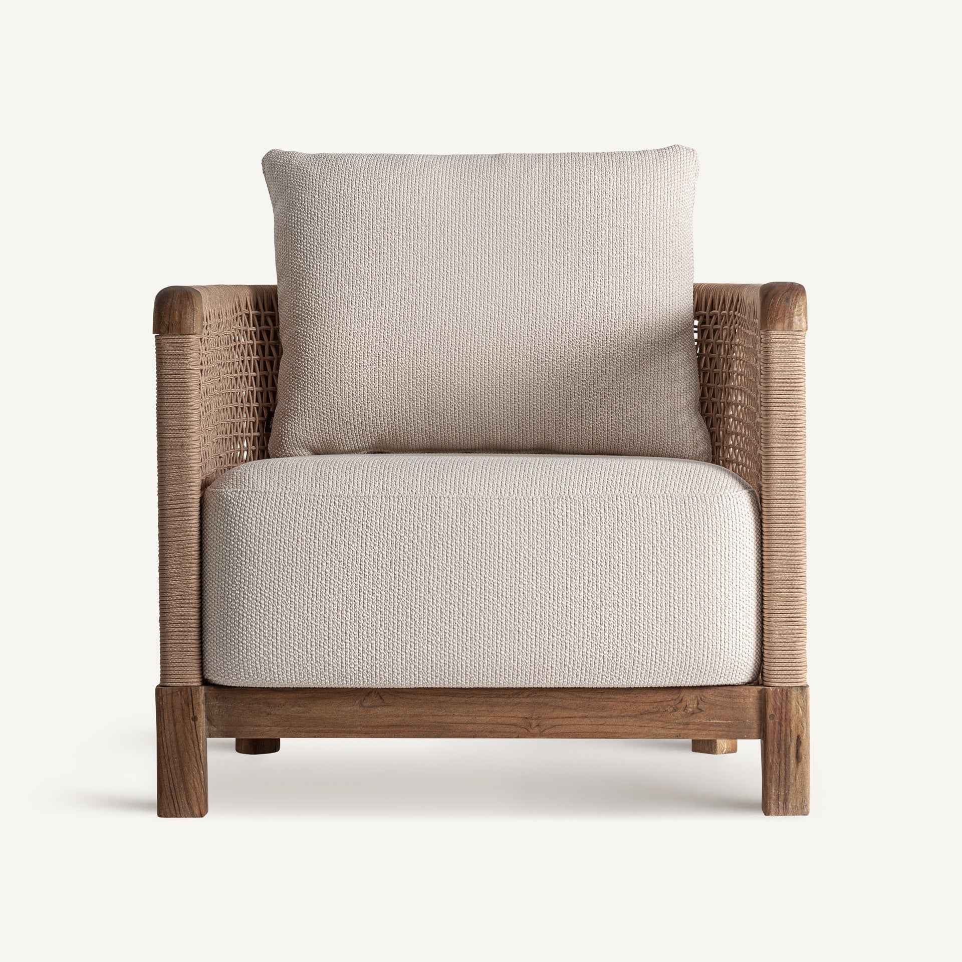 Bambua Trena poltrona da esterno in teak naturale