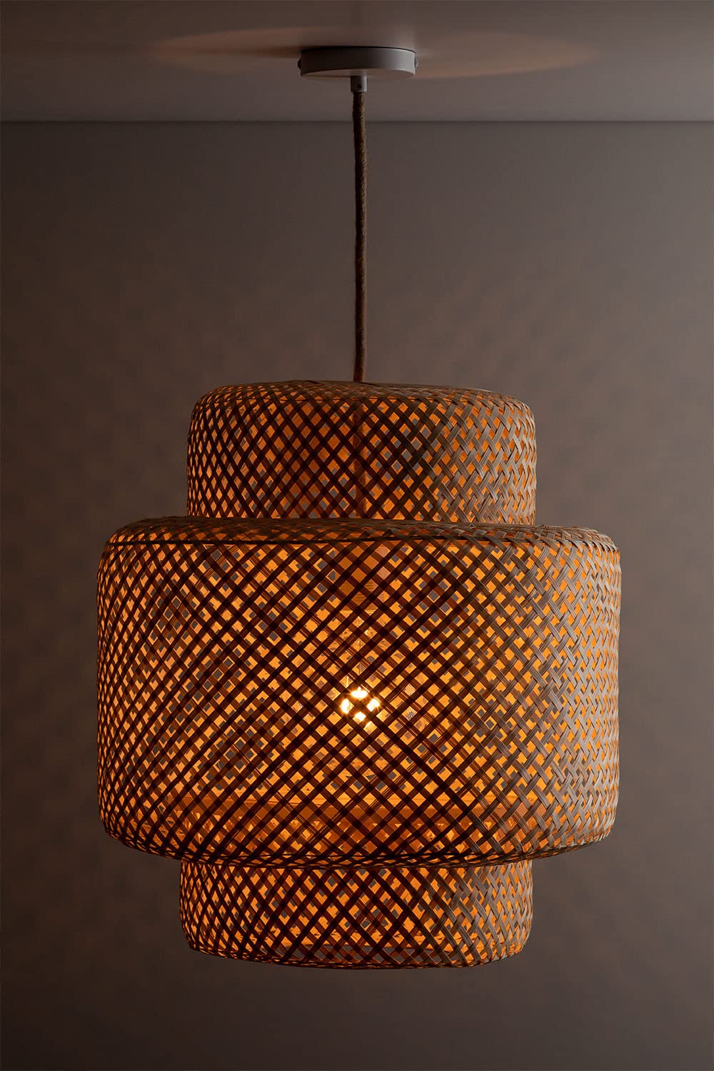 Sklum Lexie lampada a sospensione bambù naturale Ø45 cm