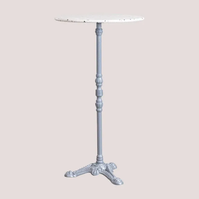 Sklum Volutto tavolo bar alto rotondo Ø60 grigio terrazzo