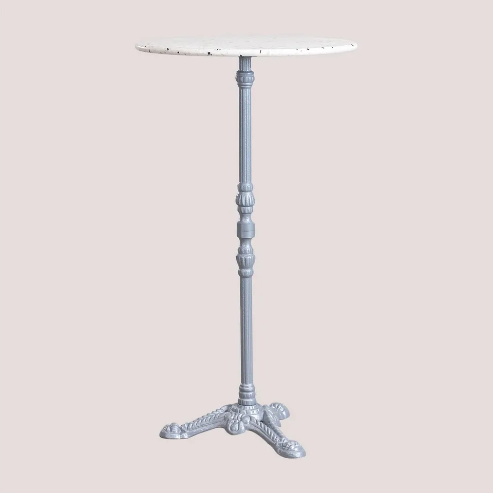 Sklum Volutto tavolo bar alto rotondo Ø60 grigio terrazzo