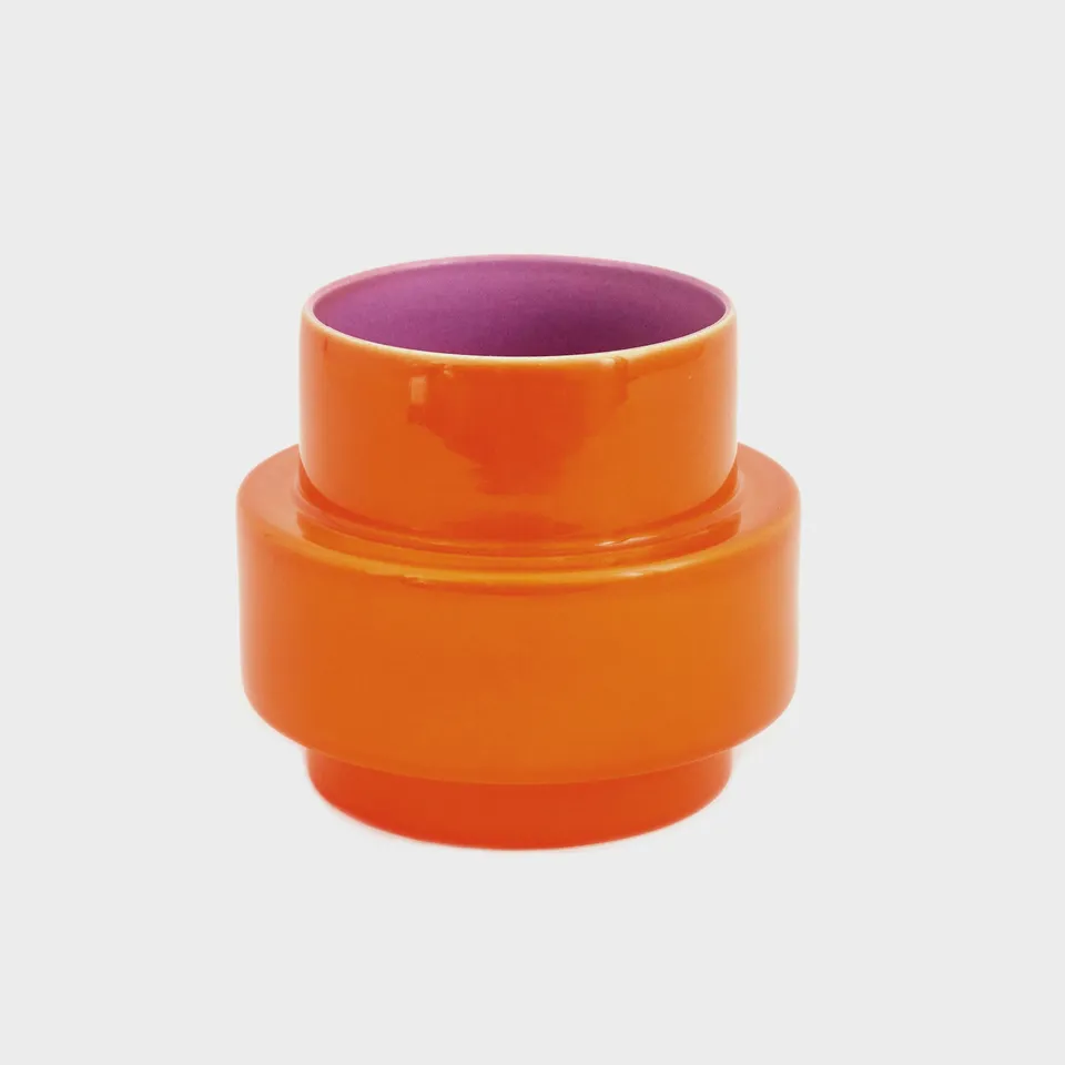 Acapulco Design Los Floreros Cenote vaso ceramica arancione