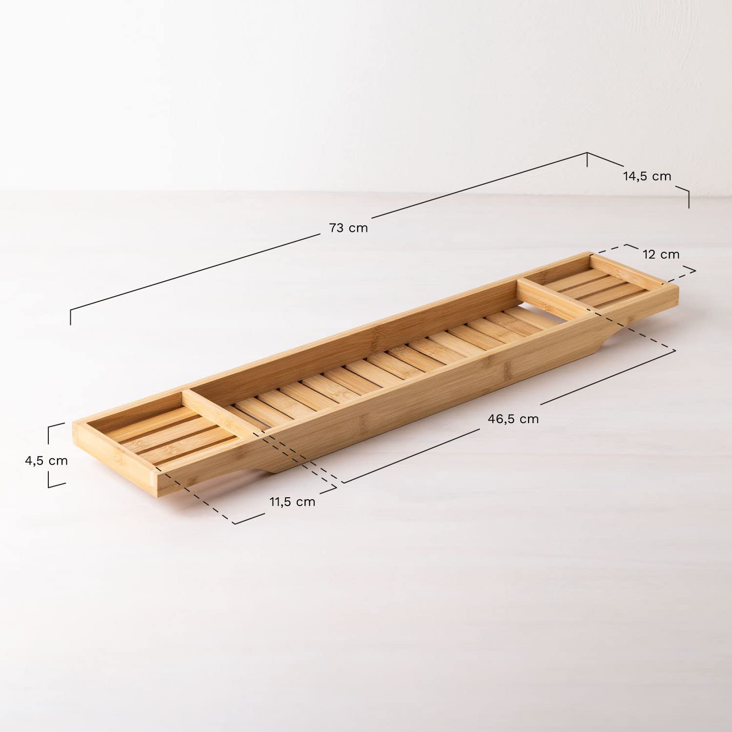 Sklum Laila vassoio vasca da bagno in bambù 73 cm
